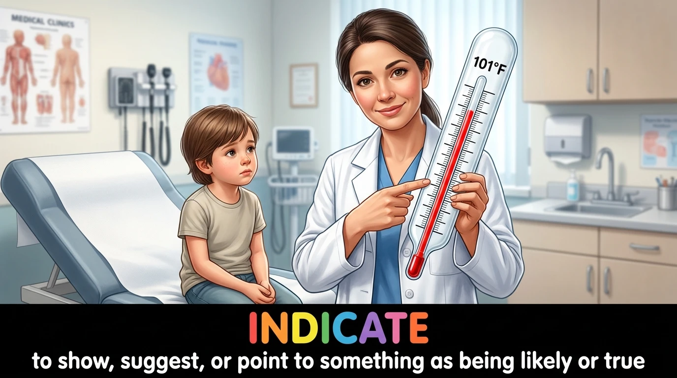 English Illustration for indicate